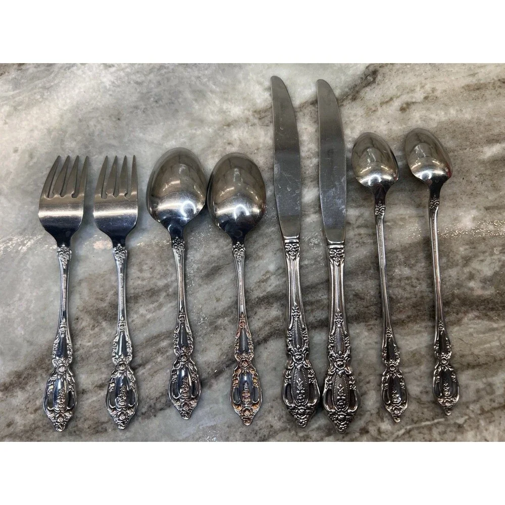Oneida Community Brahms Stainless Flatware Setting For 2 See Pics & Description